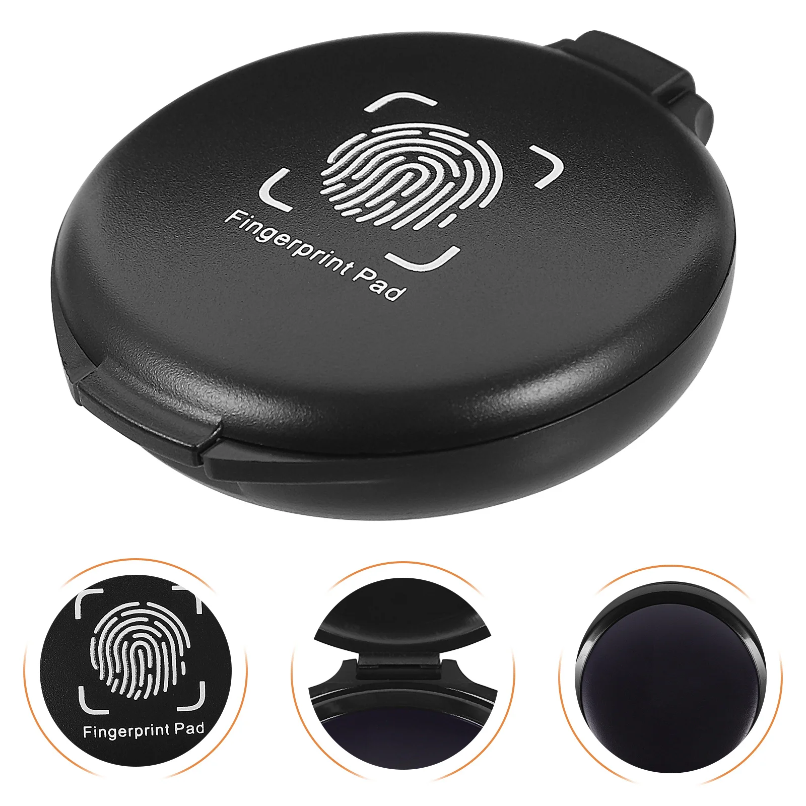 

Portable Fingerprint Stamp Pad Round Mini Ink Pad For Document Stamping Office Accessory Financial Supplies Reusable