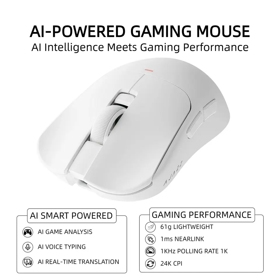 Lightweight Tri-Mode Wireless Gaming Mouse