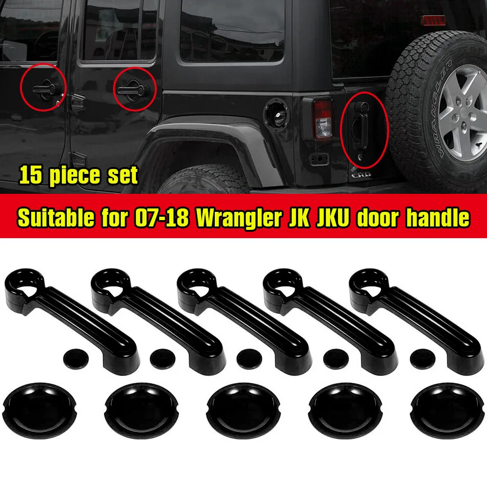 Outside Exterior Handle Tailgate Cover Trim Handle Recess Guard Bowl for JEEP Wrangler JK 07-17 Liberty 08-12 Dodge Nitro 07-11