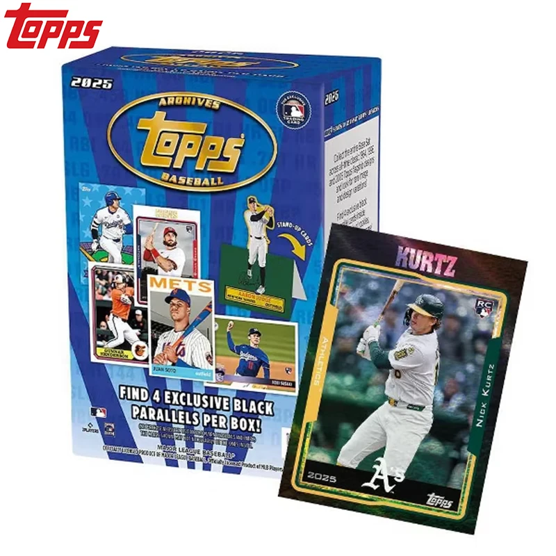 

Запечатанная торговая коллекционная карточка с фабрики бейсбольной фабрики Topps Archives 2025 года