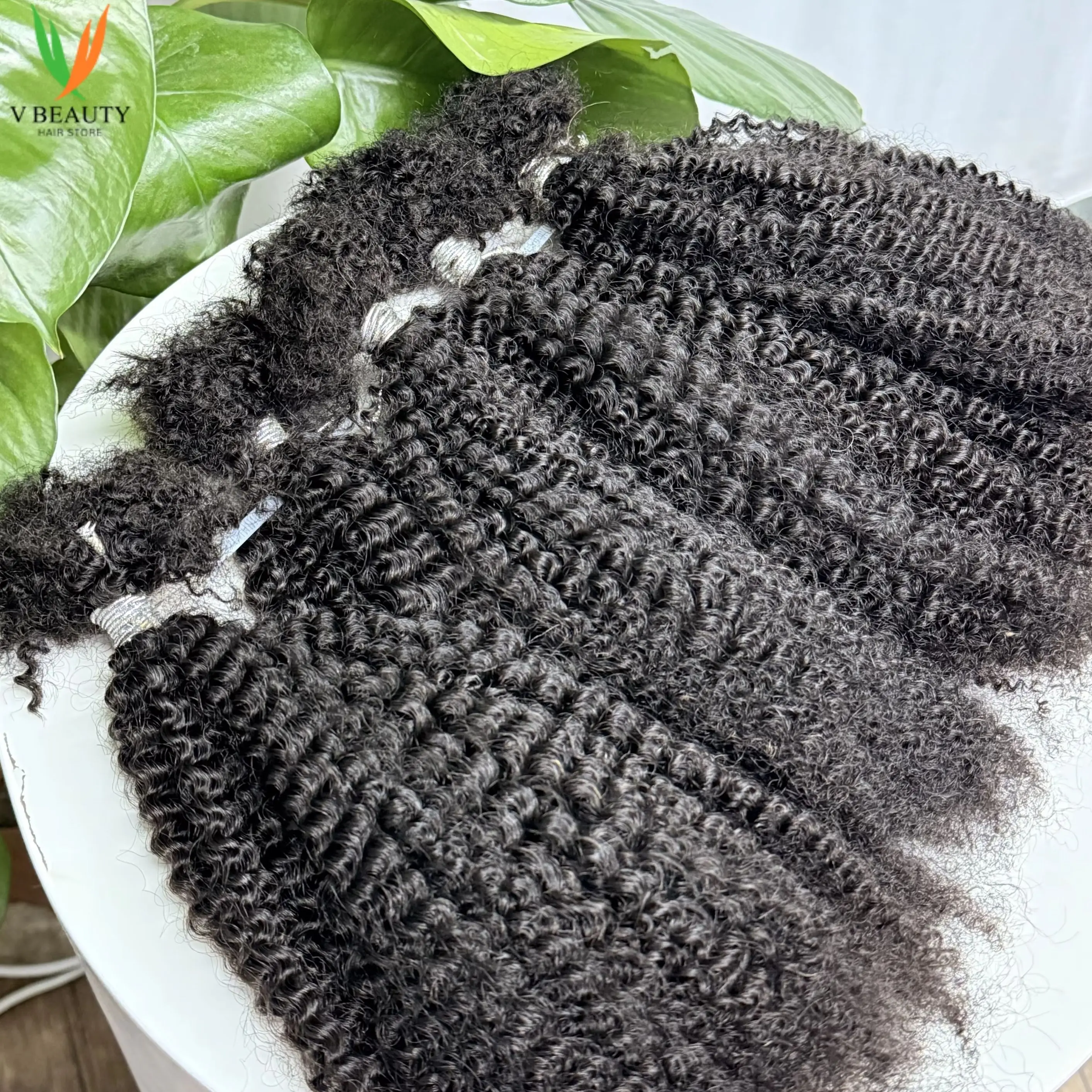 

Vbeauty Afro Twist Мягкие человеческие волосы для плетения, 30 г/упак., афро-кудрявые вьющиеся объемные человеческие волосы 4C, короткие натуральные черные волосы