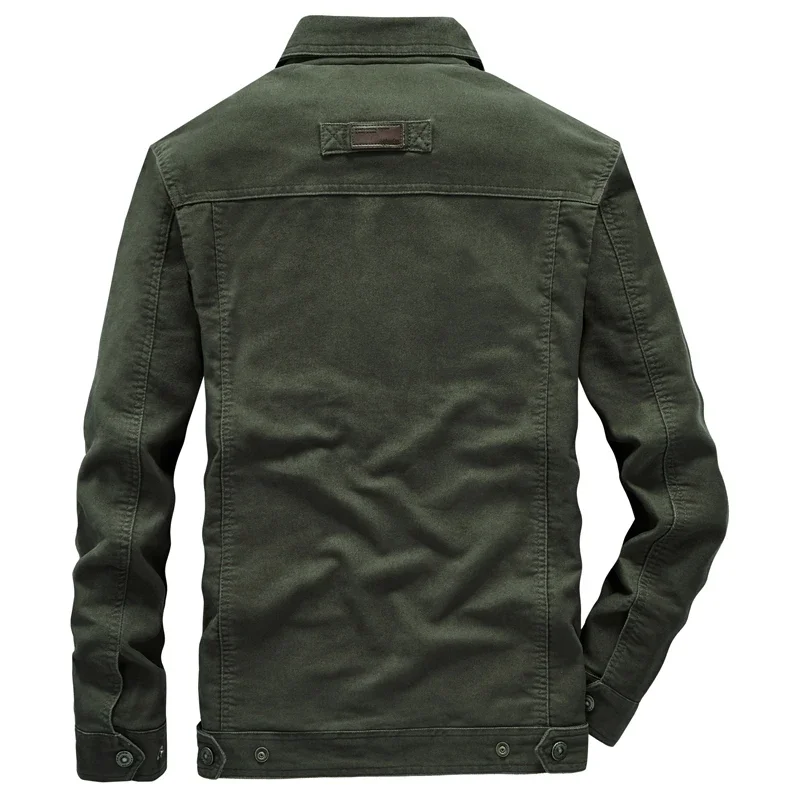 Plus Size 7XL 8XL Men\'s Autumn Winter Cotton Lightweight Jacket Army Military Golf Bomber Jacket Casual Field Coat Windbreakers