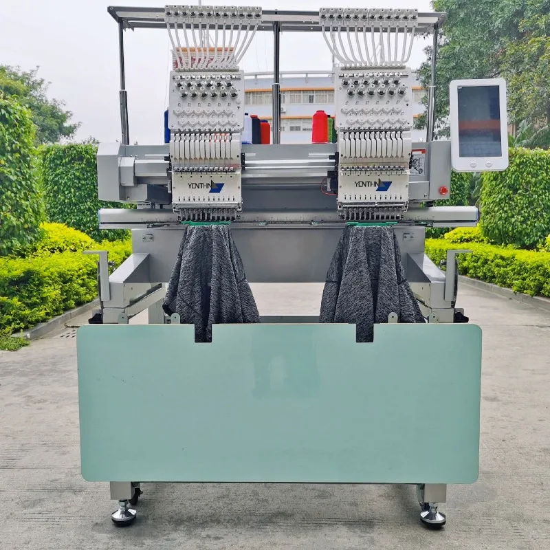 Customized Like Digital Computerized 2 Head Embroidery Machine Price For Flat Garments