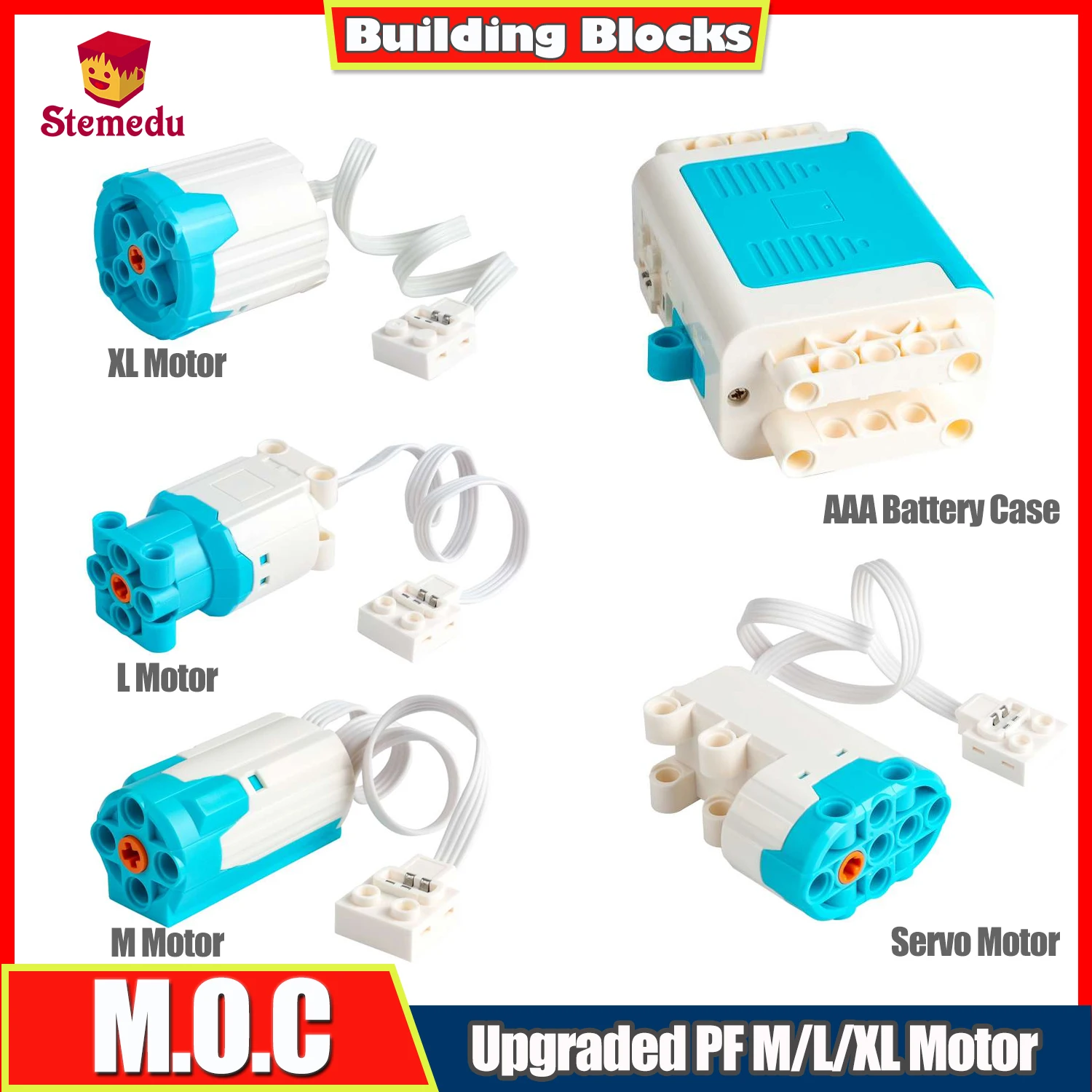 أجزاء وظائف الطاقة MOC M/L/XL محرك سيرفو 8883/88003 صندوق بطارية 8881/88004 متوافق مع مكعبات البناء الفنية