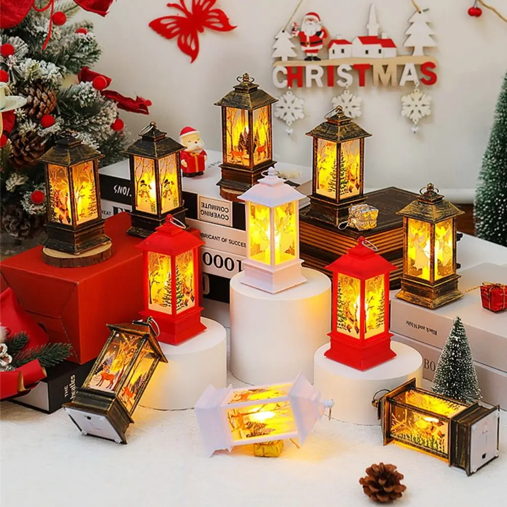 

2 Pcs Cartoon Christmas Small Night Light Santa Claus Snowman Christmas Wind Lights Merry Christmas Elk Xmas Ornaments