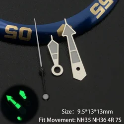 Watch Hands Super C3 Luminous Special Modified Watch Needle  For SKX007 Tuna Canned Diving Watch Fit  NH35 NH36 Movement
