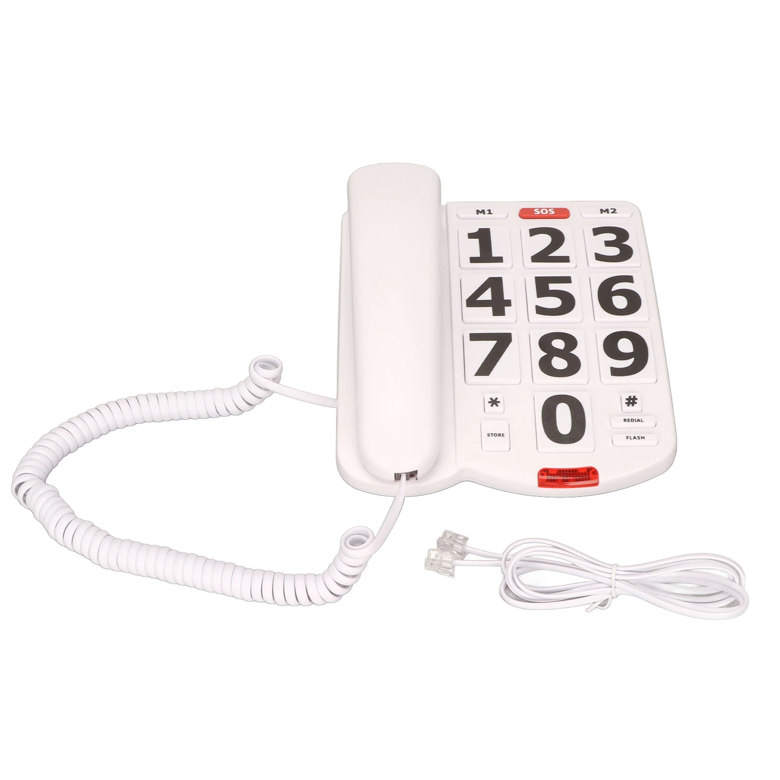 Universal Fixed Telephone Big Button Telephone Large Adjustable Volume Last Number Redialing Corded Landline Phone for Elderly