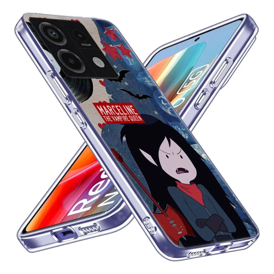 Adventure Time Marceline Clear Phone Case For Redmi Note 13 12 Pro+ Plus 5G 12S 12 12C 10 10A 10C 9 9A 9C 9T 8 8A K70 K60 K20 Co