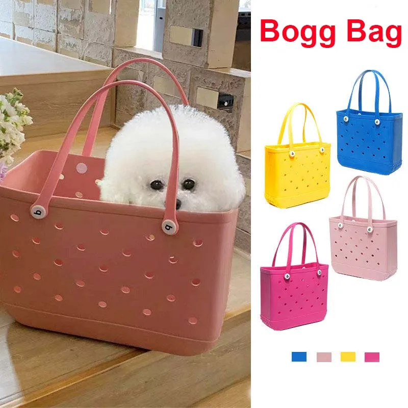 Bogg-Sac de plage étanche et étanche, fourre-tout en caoutchouc, sac de rangement polyvalent pour femmes, panier de pique-nique, sac à main de shopping