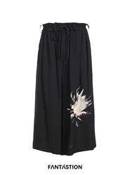 FANTASTION Blooming Epiphyllum UNSIXE casual pants harem pants men Wide pants Slacks Big size skirt for men New in