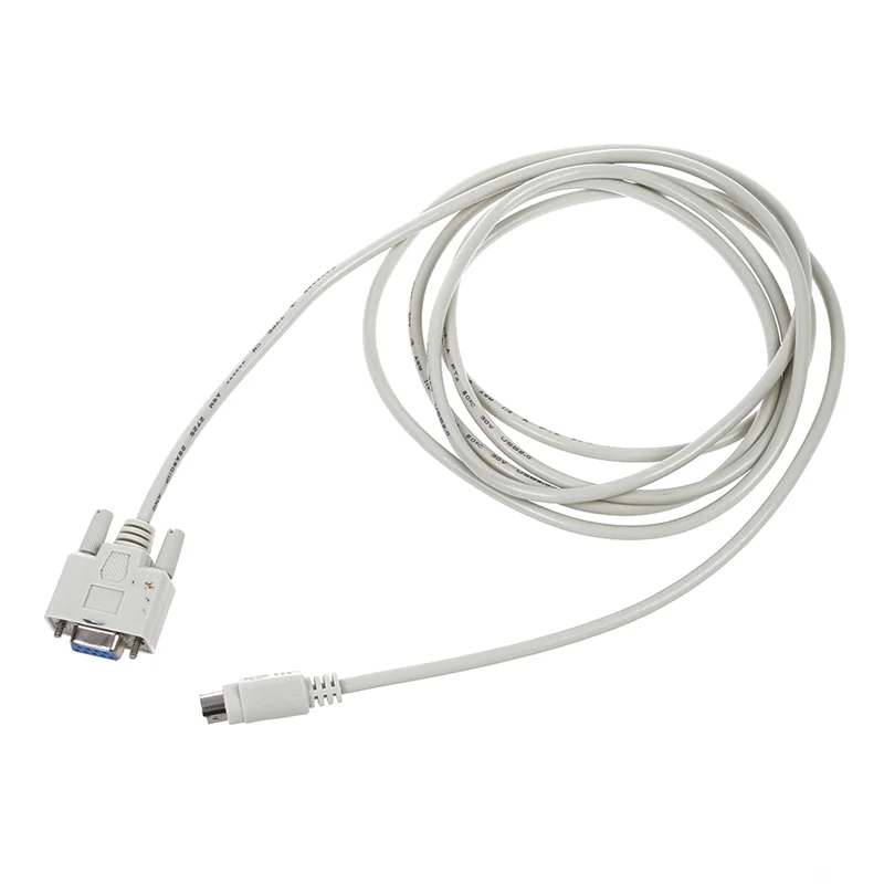 

10X DB9P To 8P Mini Din RS232 Download Cable White 8.2 Ft For PLC DVP-EH