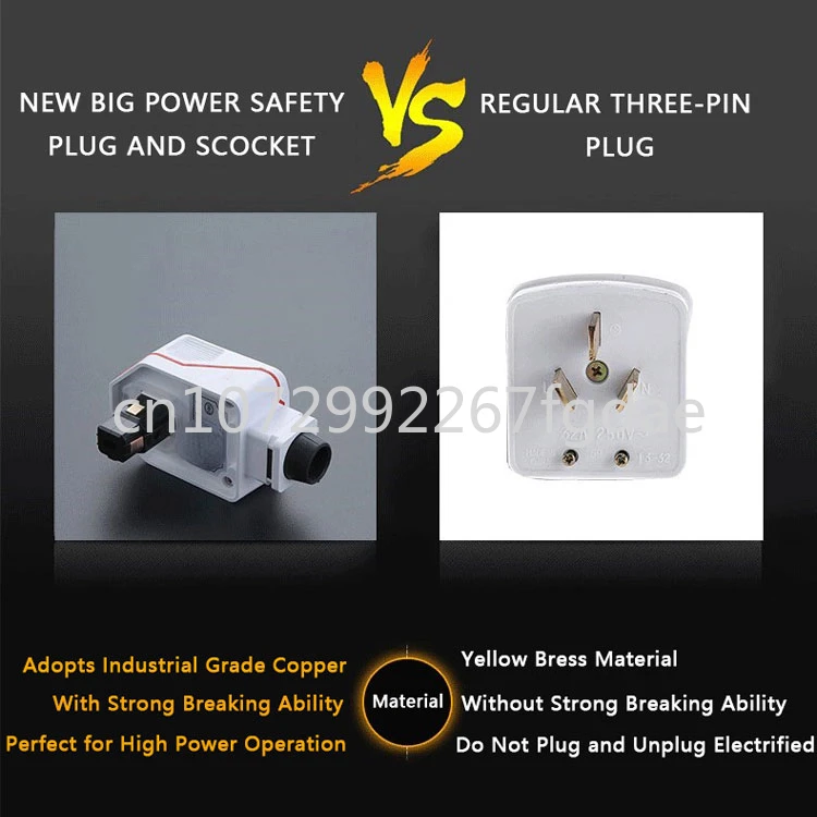 Big Power Supply 32A Coupling Device Multiple Plug Charging Socket for Electrical Car Use