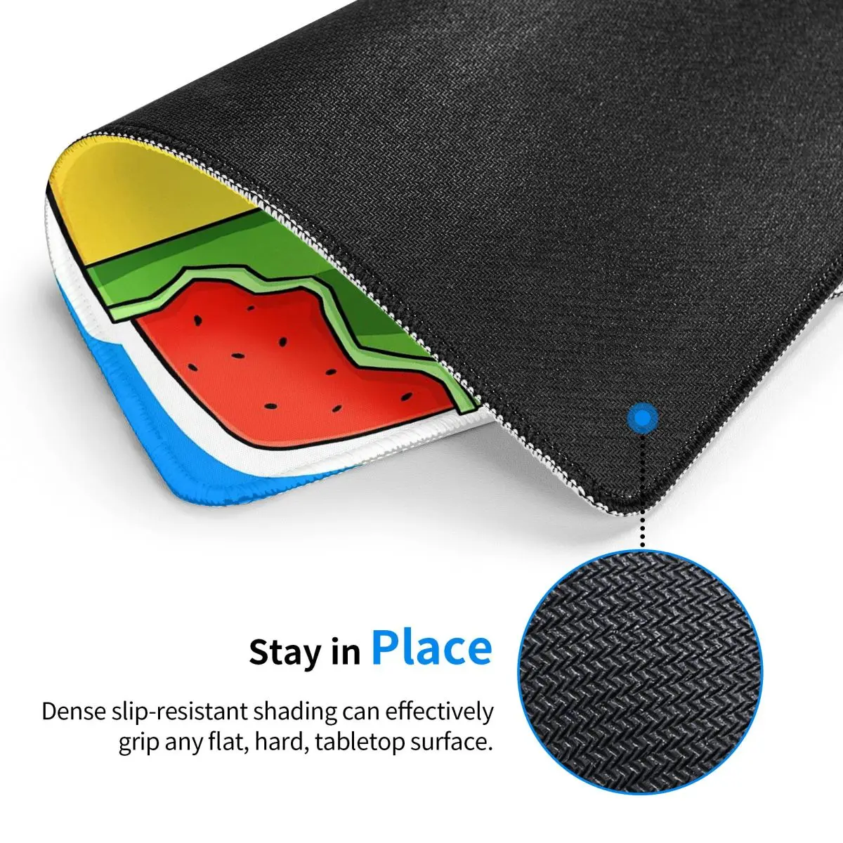

Sunny And Melon Mouse Pad Gamer PC Laptop Mats Keyboard Carpet Computer Gaming Office Accessories Desk Mat 7x9 in 22x18 cm