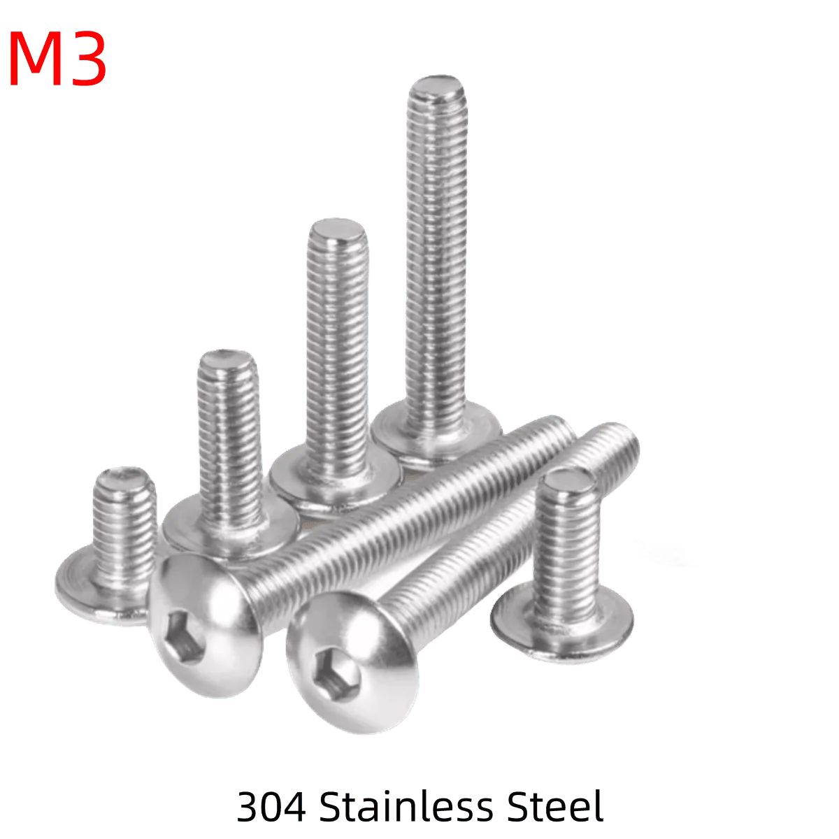 

M3 304 Stainless Steel Phillips Truss Head Bolts Screws Machine Screws Phillips Truss Large Flat Round Cross Head Bolts