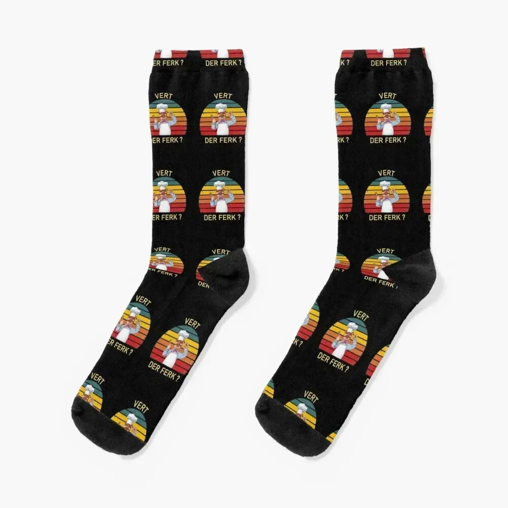 VERT Der Ferk Swedish Chef Shirt Socken Weihnachtsgeschenke bewegliche Strümpfe Boden MODE Socken für Damen Herren