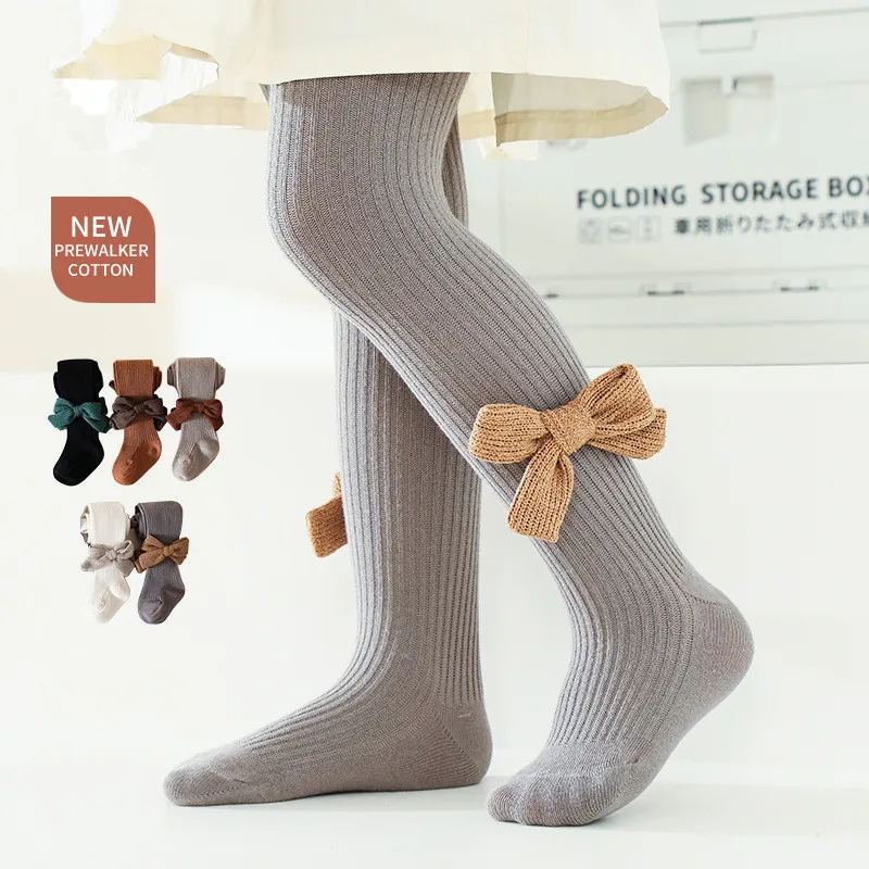 

Spring and Autumn New Children's Pantyhose Bow Girls' Pantyhose Baby Socks Bottoms Socks One-piece Socks Tights for Girls