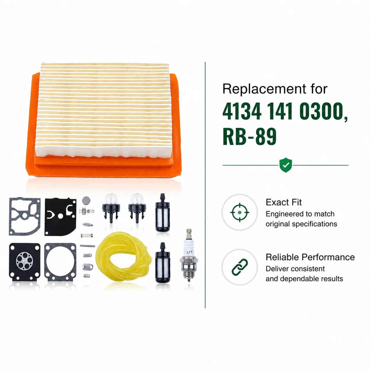 Air Filter For Stihl FS120 FS200 FS250 FS300 FS350 Replaces 4134 141 0300 RB-89 Trimmer Brushcutter Parts