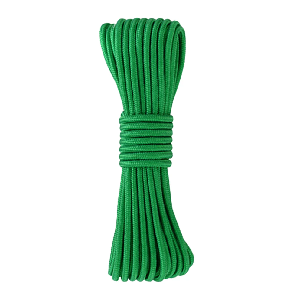 

30M Long 6Mm Diameter Heavy Duty Nylon Rope Weather Resistant Strong Braided Cord for Outdoor Indoor Use Green Color