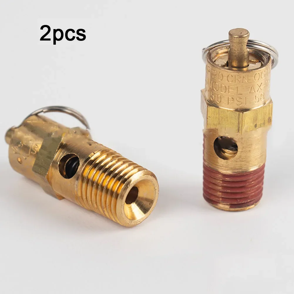 2pcs Air Compressor Safety Relief Pressure Valve 1/4