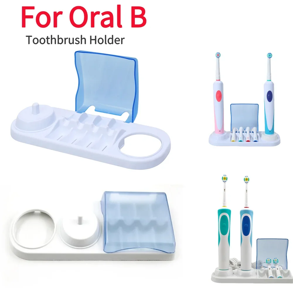 Electric Toothbrush Stand Holder for Oral B Toothbrushes Organizer Mount Bathroom Organizer with 4 Brush Head Organizer Box