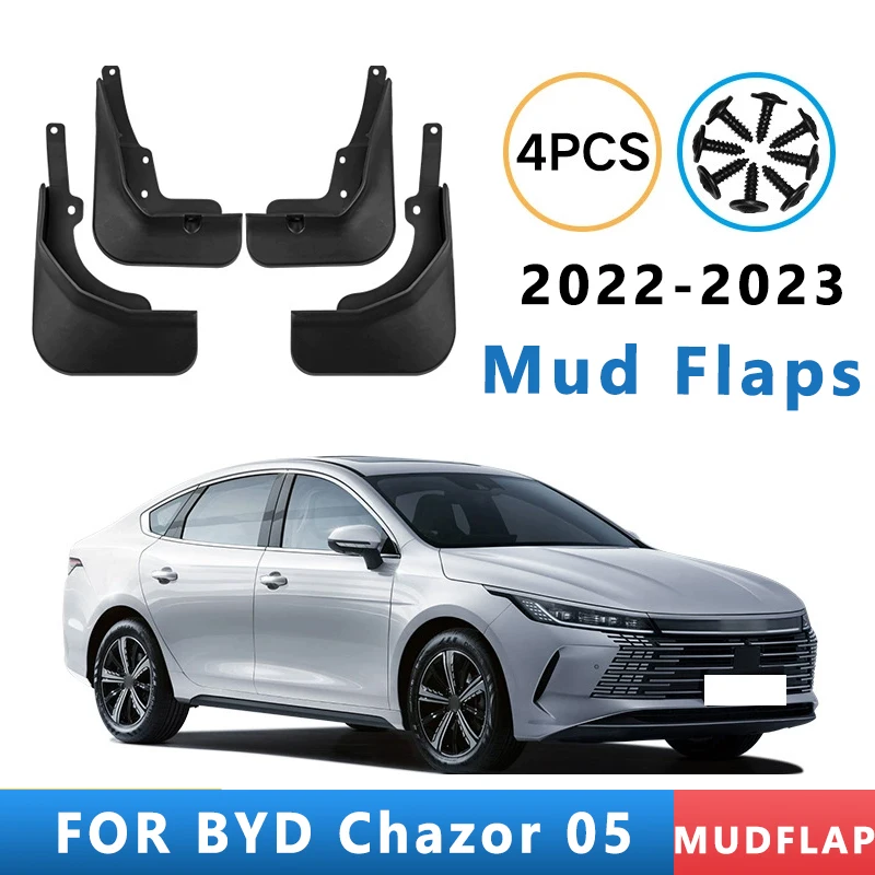 

Mud Flaps Fit for BYD Chazor 05 2022-2023 Mudguards Tire Fenders Splash Proof Accessories Wheel Guards 4ps