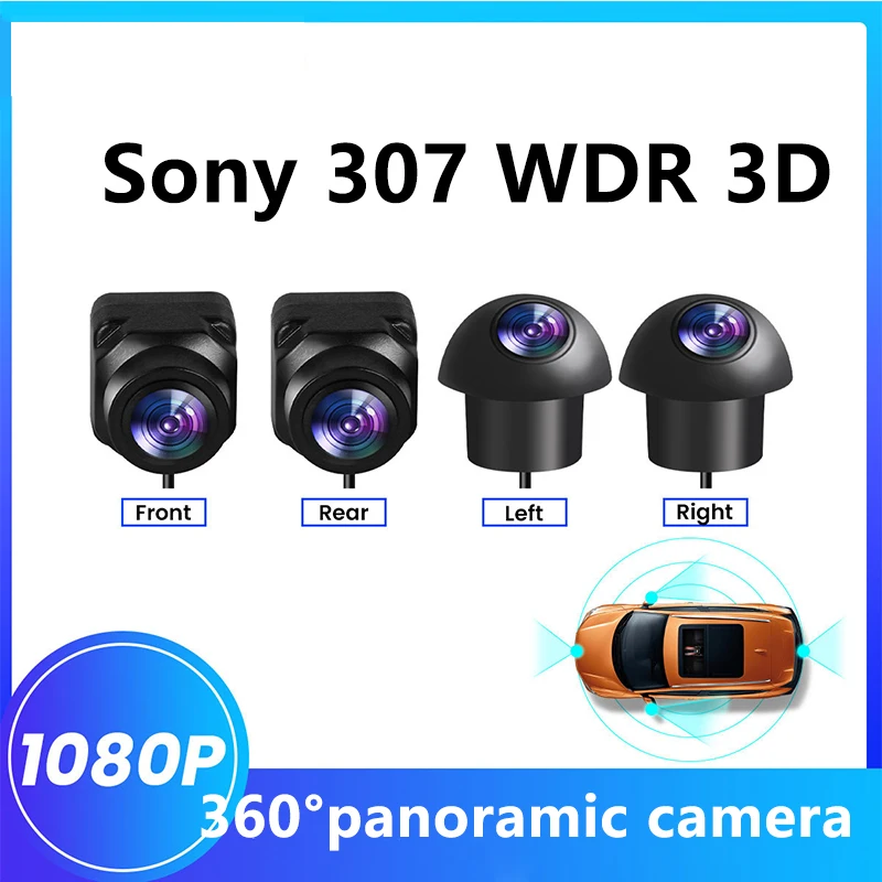 360 Panoramic Camera for Sony 307 Car Camera 6048 AHD 1080P Rear Front Left Right Around View Car Accessories for Radio