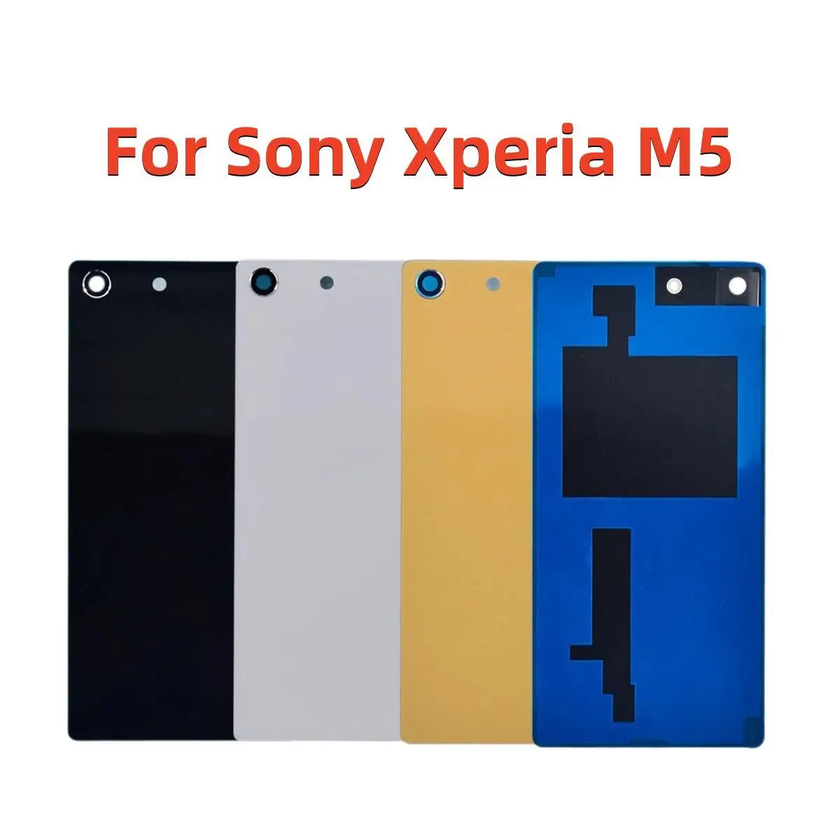 Поп для Sony Xperia M5 E5603 E5633 задняя крышка батарейного отсека, стеклянный чехол для задней двери с разъемом NFC + наклейка для крышки батарейного отсека Sony M5