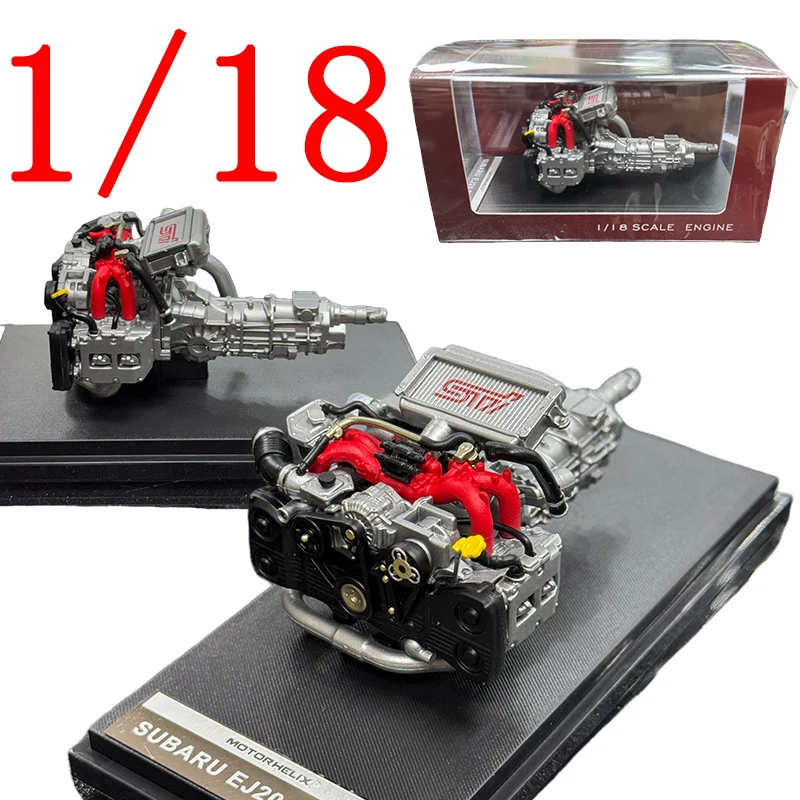 Mh Diecast 1/18 escala Subaru modelo de plástico Subaru Sti Ej20 motor vehículos de juego juguetes para niños regalo caja Original