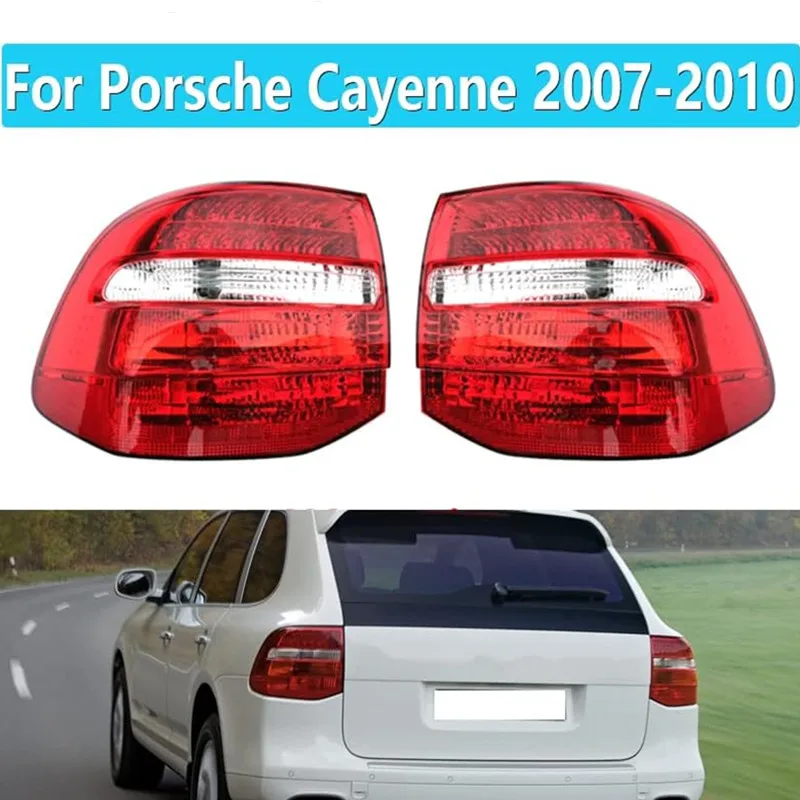 Pair LED Rear Trunk Lamp For Porsche Cayenne 2007-2010 Tail Light Assembly Taillights Left Right Light Back Up Lamp