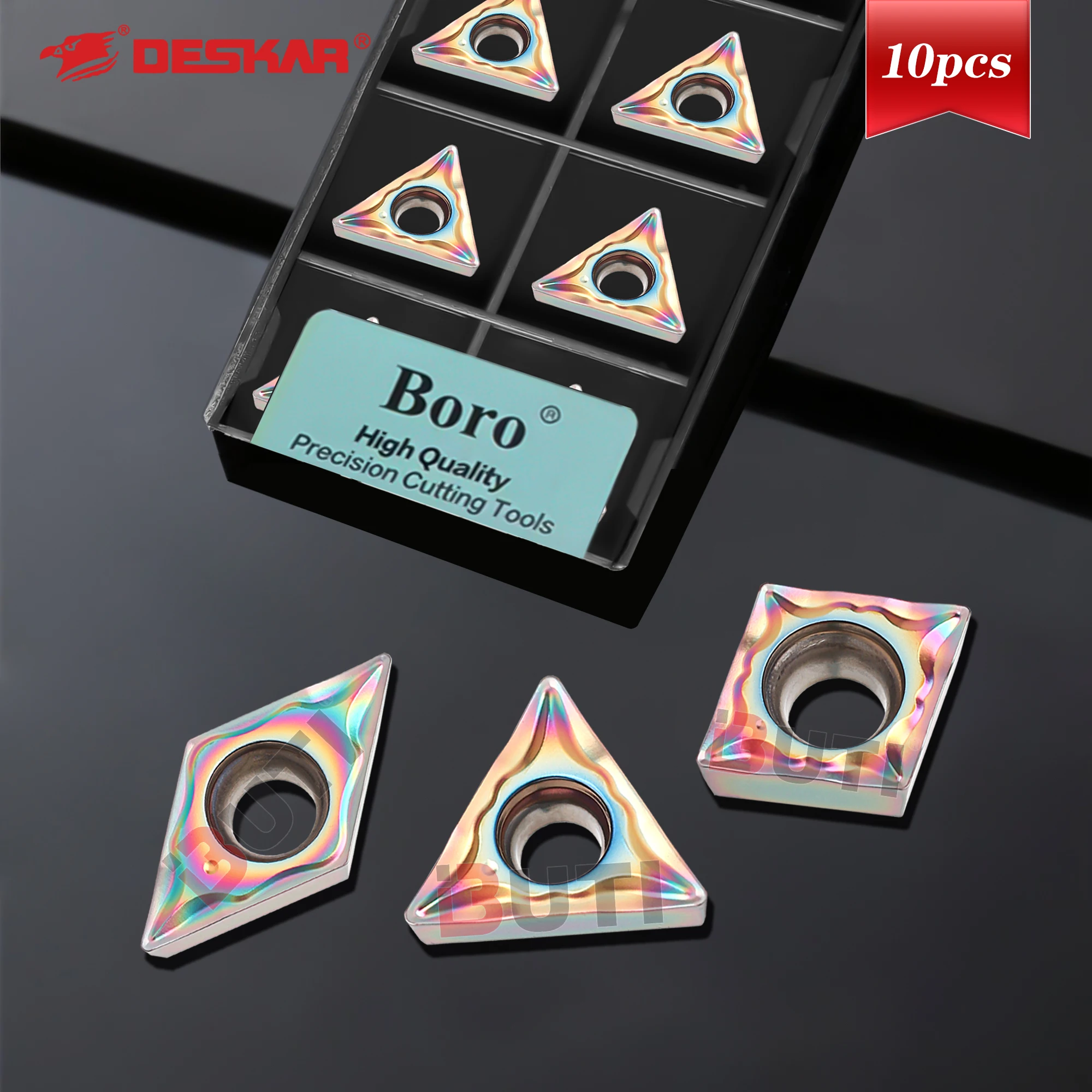 TCMT110204/110208-LM CCMT060208-LM DCMT070204-LM DCMT11T308-LM TF918 DESKAR Original Triangular Boring Blades For Quenched Steel