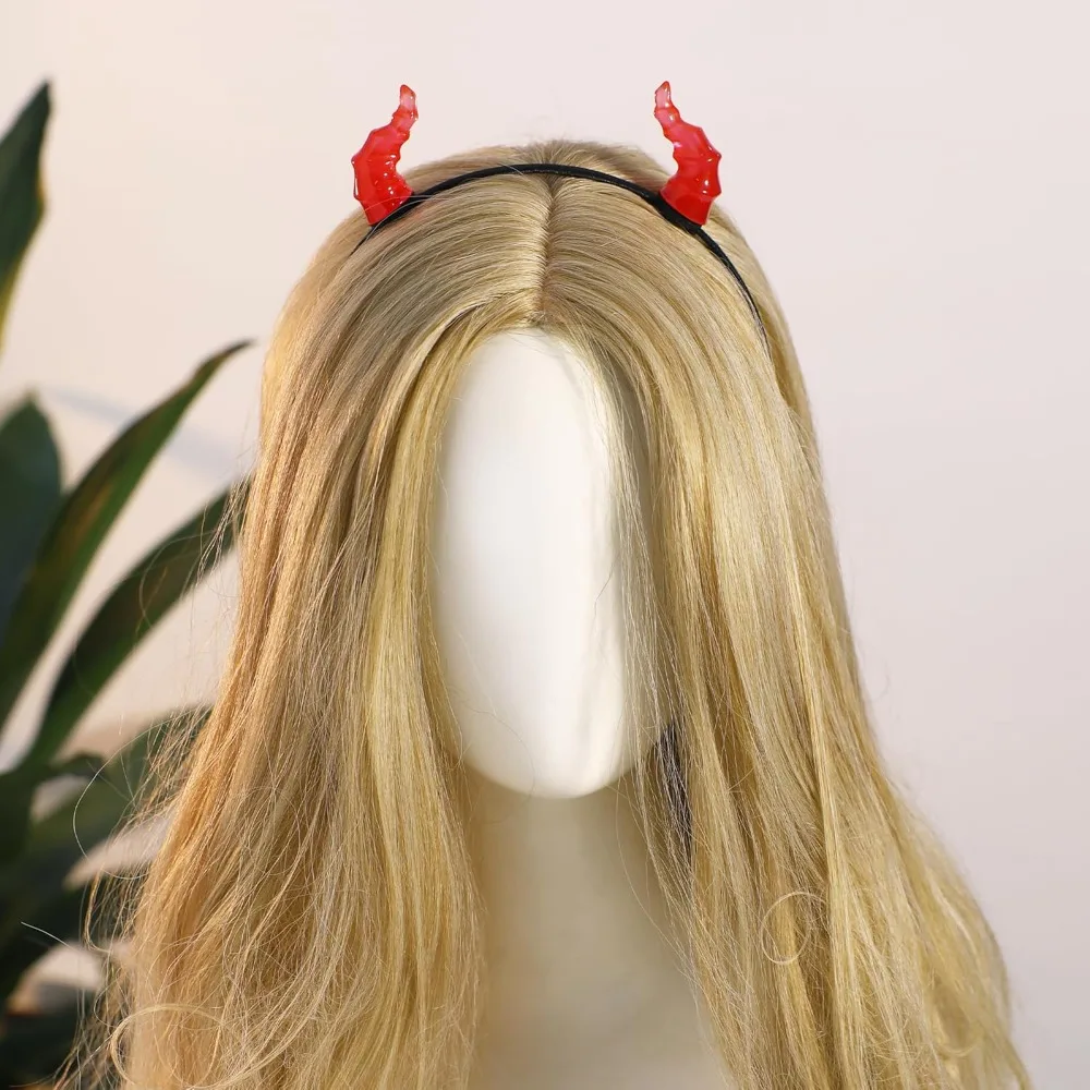 Horn Headband with Clips Demon Hairhoop Gothic Horn Hairband for Halloween Renaissance Cosplay Masquerade Witch Carnival