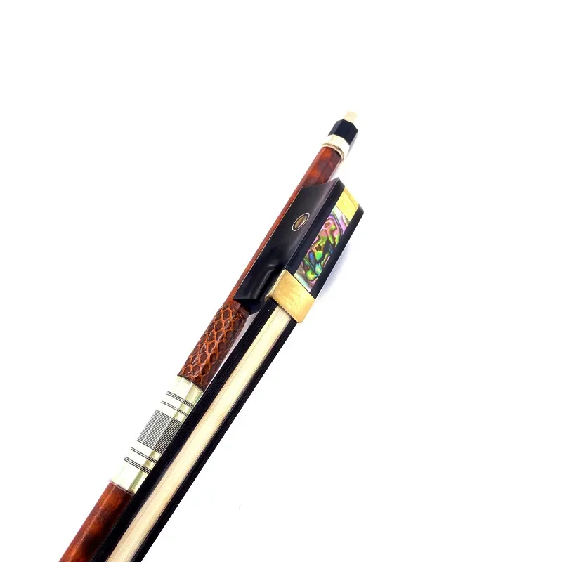 Strong France-style Snakewood upright double 1pcs bass bow, white/black Horsehair horsetail