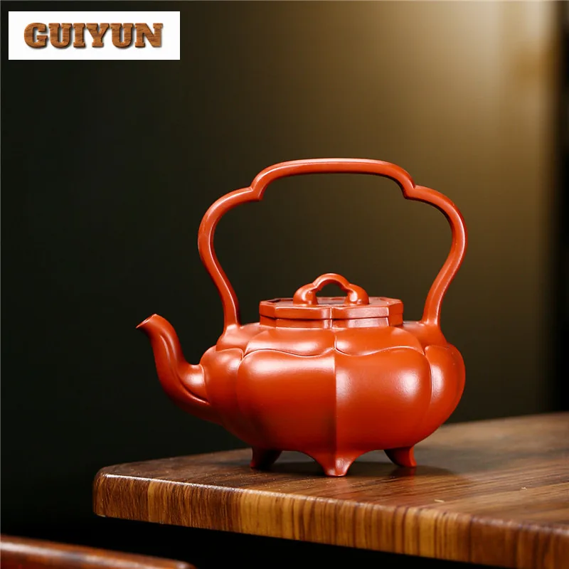 330ml Ancient Yixing Purple Clay Teapots Handmade Ruyi Pot Raw Ore Zhu Mud Kettle Chinese Zisha Teaset Drinkware Collection Gift