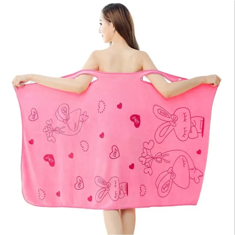 Wearable Bath Towel Superfine Fiber Bathroom Bathrobe Soft Absorbent Towel For Home Skin-Friendly Spa Beach Towels Home Textile