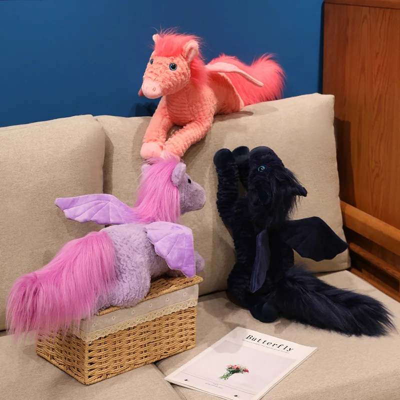 

Dreamy Rainbow horse Plush Toy Horse High Quality Soft Cute Sweet Girl Home Decor Sleeping Huggable Pillow Horse Gift For Kids