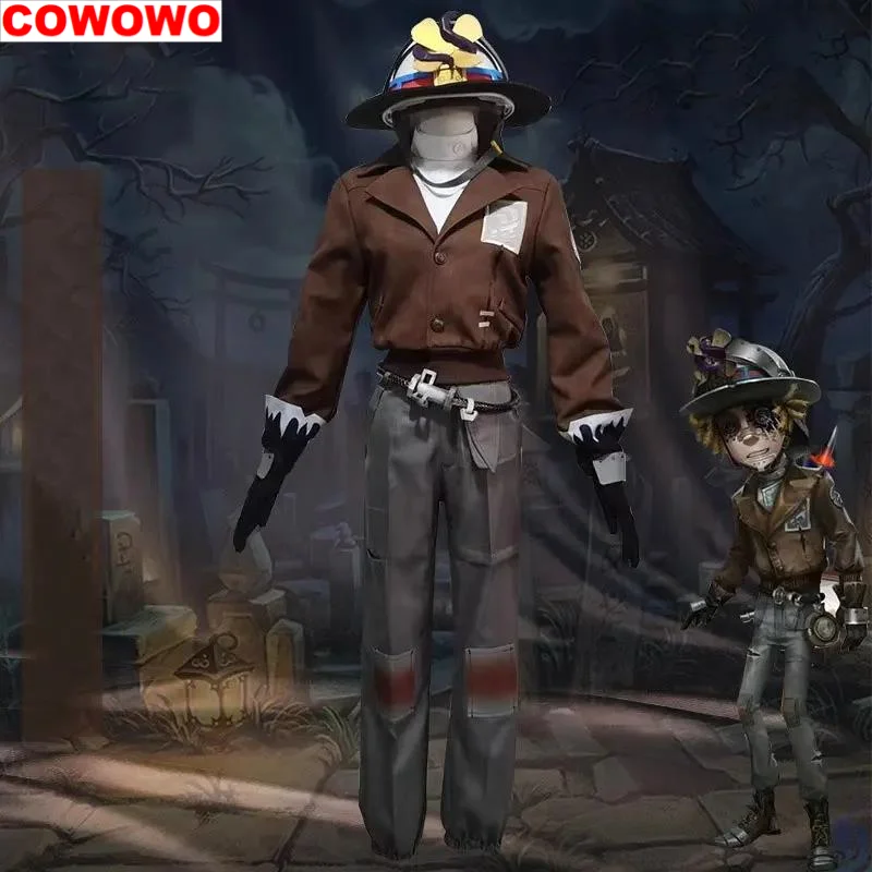 COWOWO Game Identity V Prospector Norton Campbell Cosplay Costume Red Party Suit Hallween Carnival Uniforms Custom Made