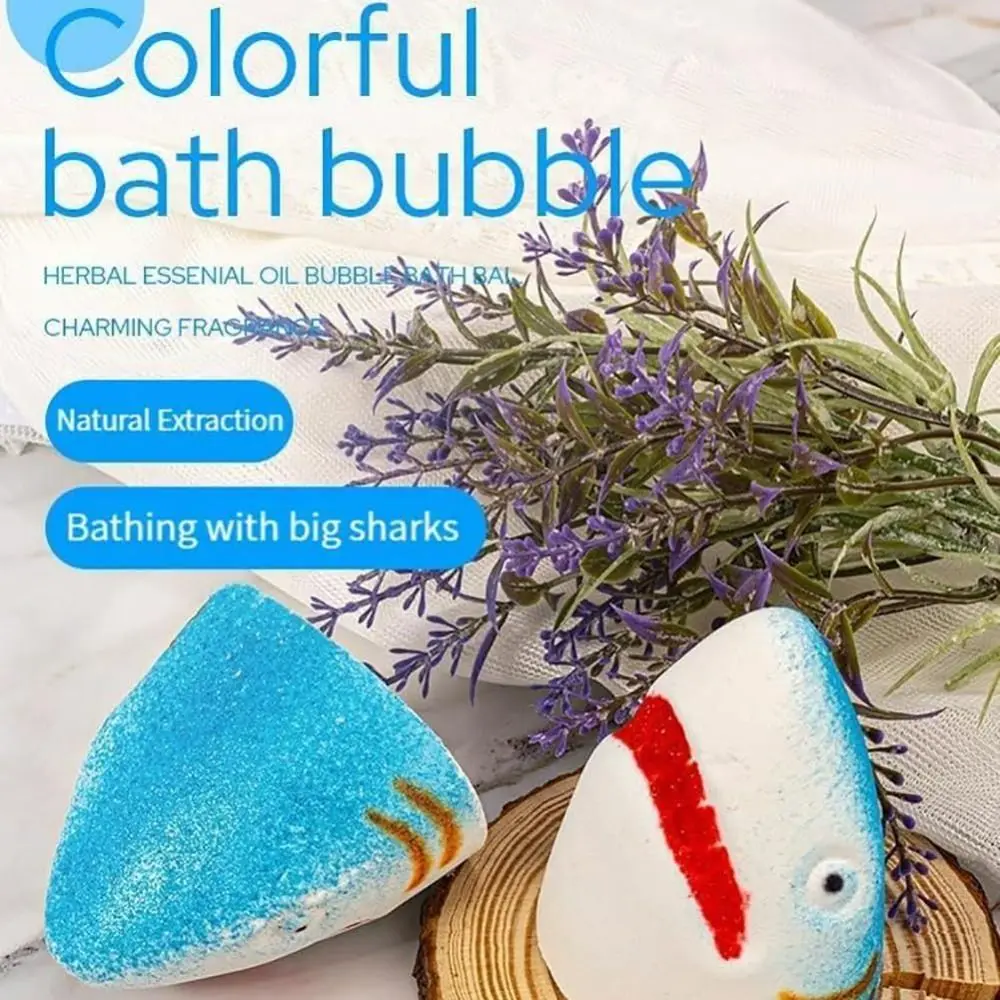 Shark Pattern Shark Bath Bomb Delightful Scent Adorable Color Bubble Bath Bombs Sea Animal Bubble Bath Bombs Jaws Bath Bomb