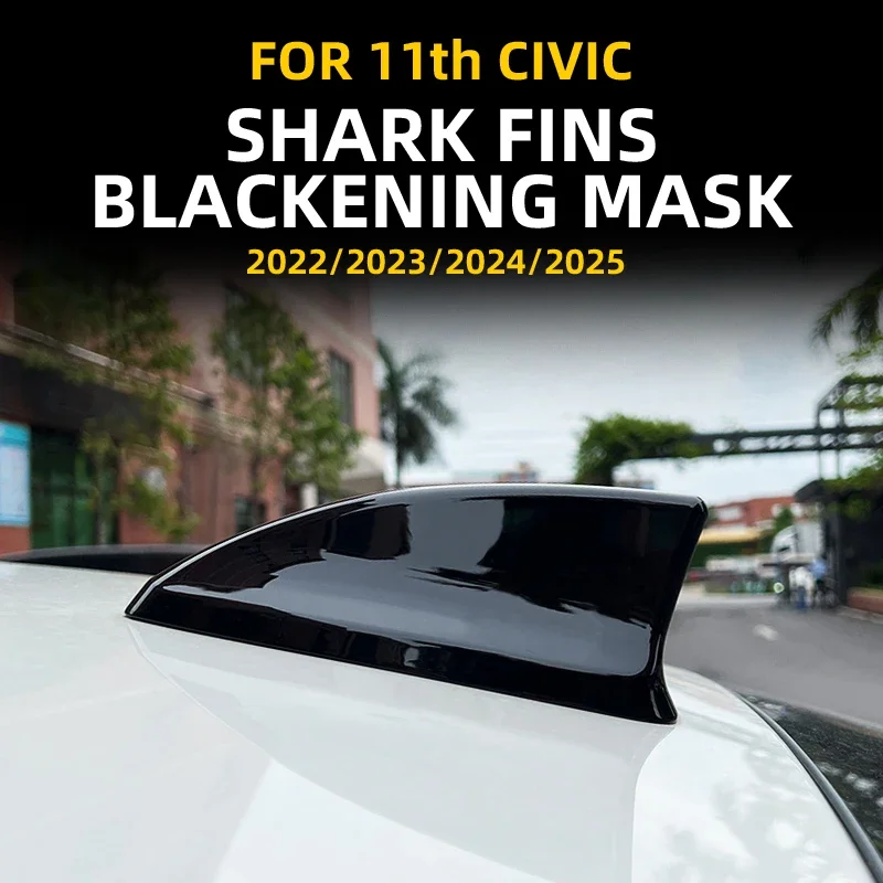 

FOR 2022 2023 2024 2025 11th CIVIC Shark Fin Antenna Decorative Patch Black Cover Roof Antenna Cover Decorative Patch Cover