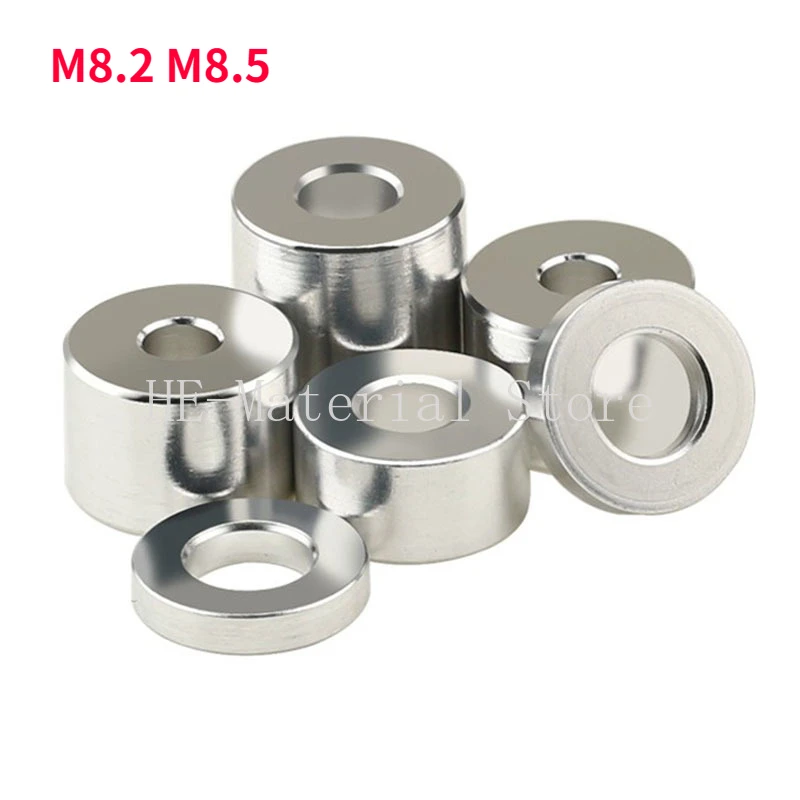 5/10Pcs Aluminum Alloy Circular Bushing Gasket M8.2/M8.5 Column Shaft Tube Sleeve Thick Flat Pad Aluminum Sleeve