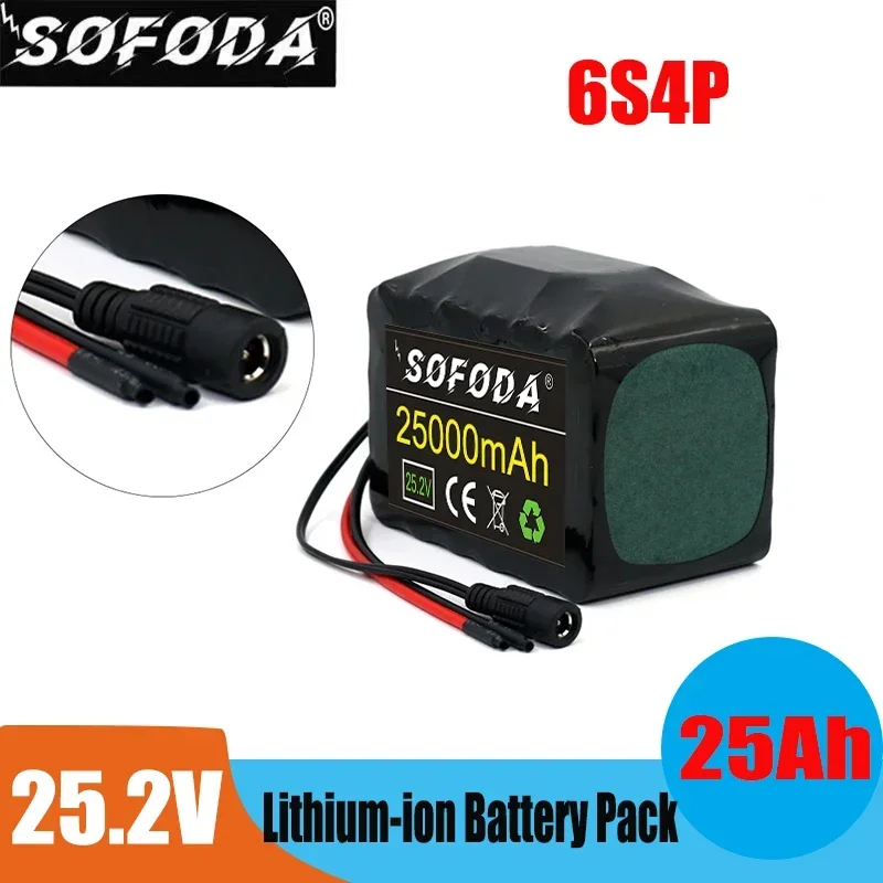 

24V lithium-ion battery pack, 6s4p 25.2v 30Ah, built-in BMS protection, sold with charger