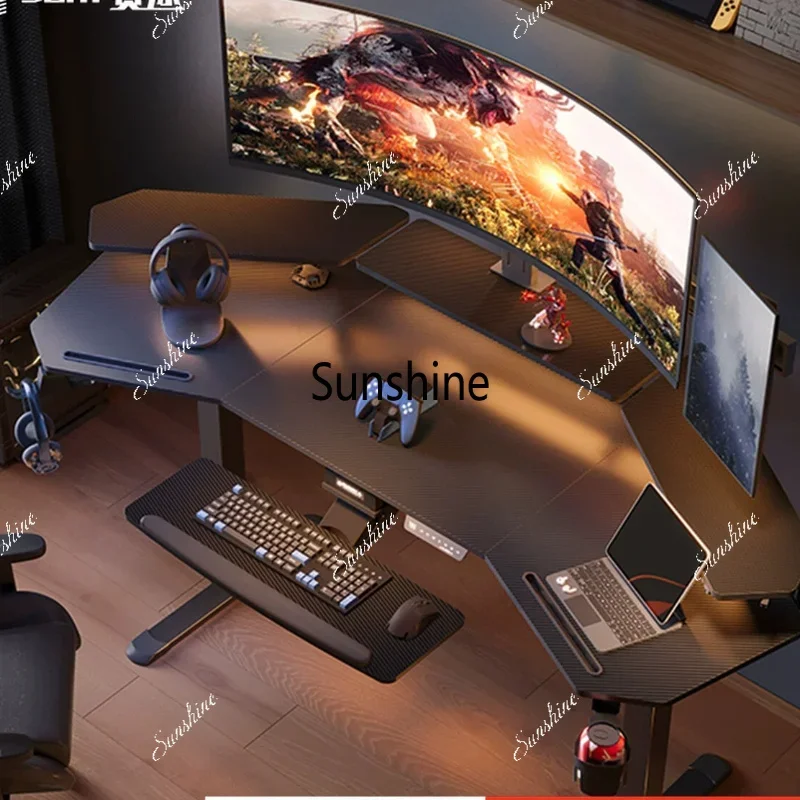 YGaming table carbon fiber lifting computer home office multi-function