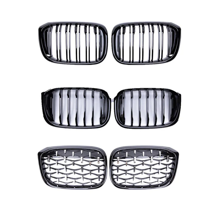 

High Quality Grill Double Single Line Hairy Star Grille for BMW X3 X4 G02 G01 IX3