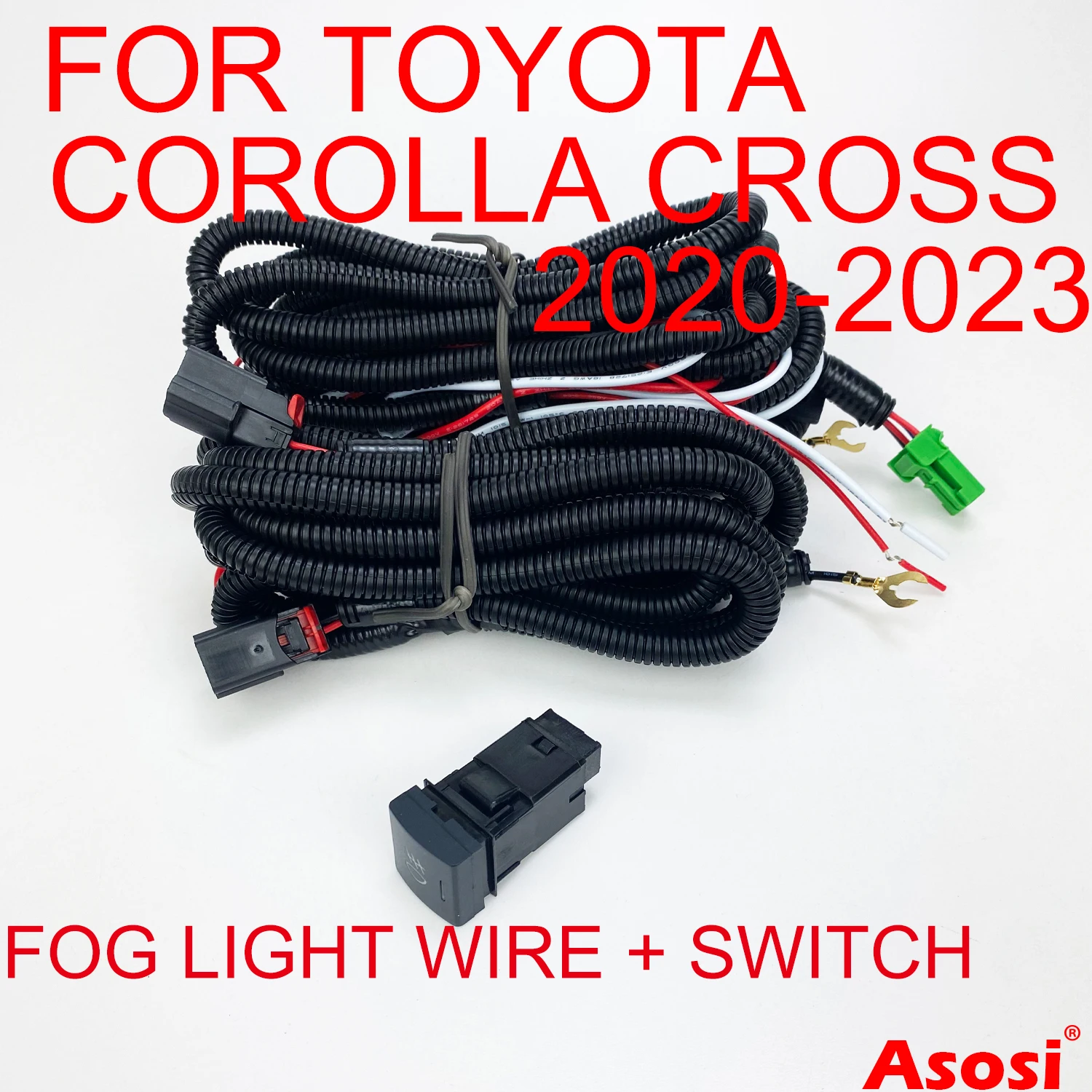 Front Bumper Fog Light Wire Harness + Switch For Toyota Corolla Cross 2020-2023 2024 /Corolla Hatchback 2019-2023