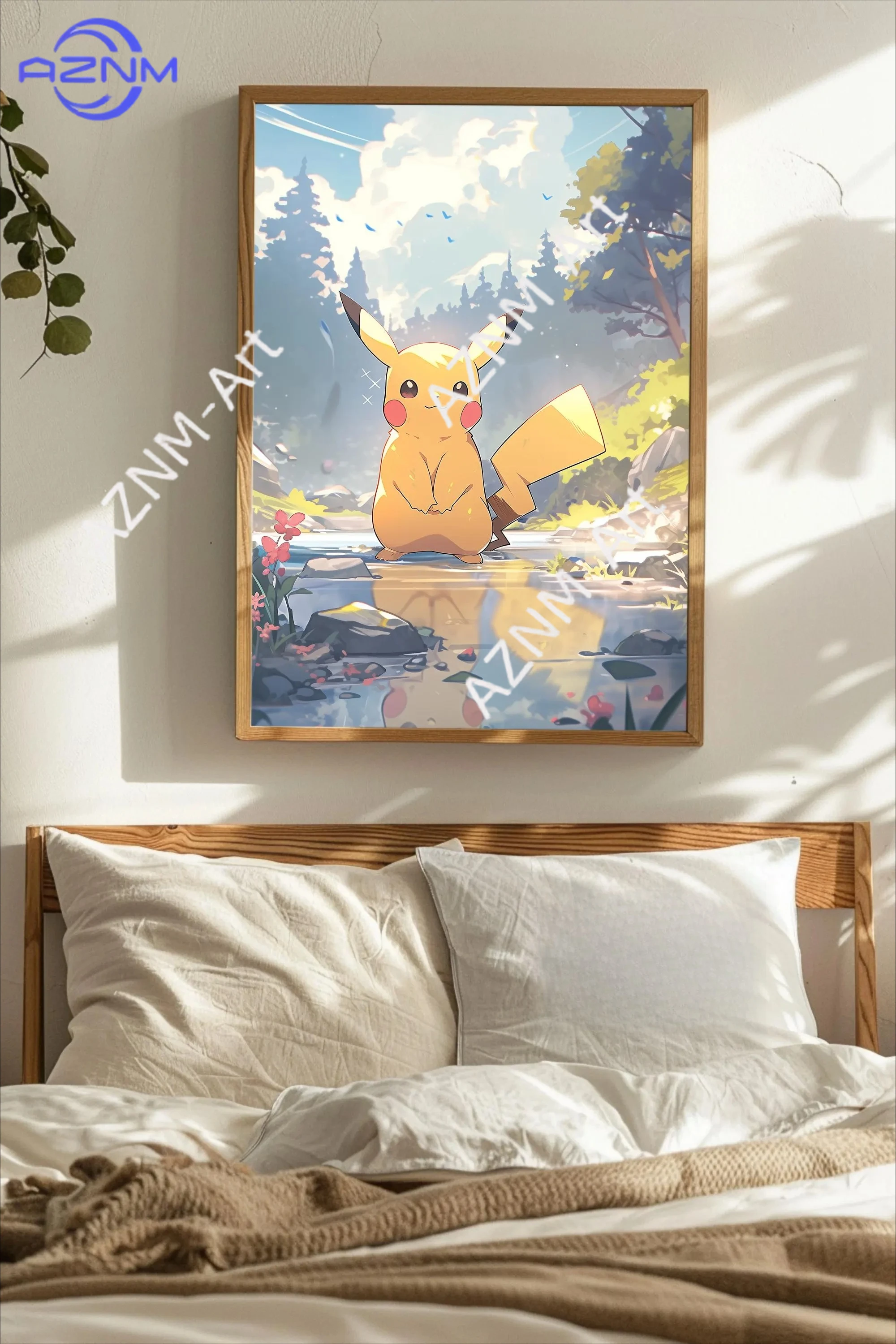 1PC Pikachu in a River and Nat - Home Decor Japanese review and price