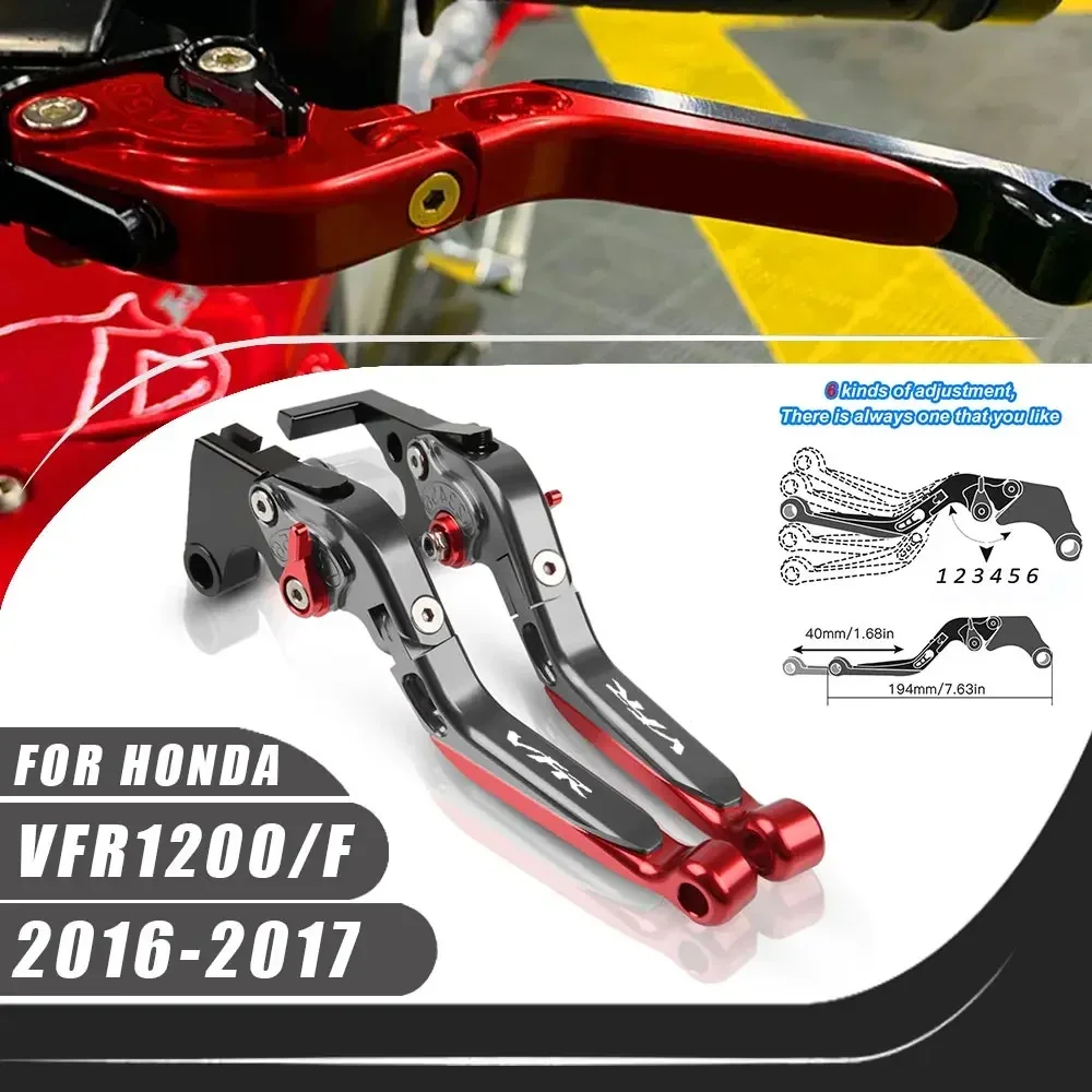 

For Honda VFR1200 2016-2017 VFR1200F CNC Clutch Lever Brake Lever Set Adjustable Folding Handle Levers Motorcycle Accessories