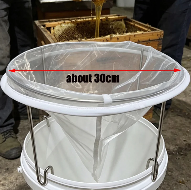 Beekeeping Honey Filter Stand Kit, Durable Nylon Impurity Filtration Net, Professional Honey Processing Equip for Beekeepers