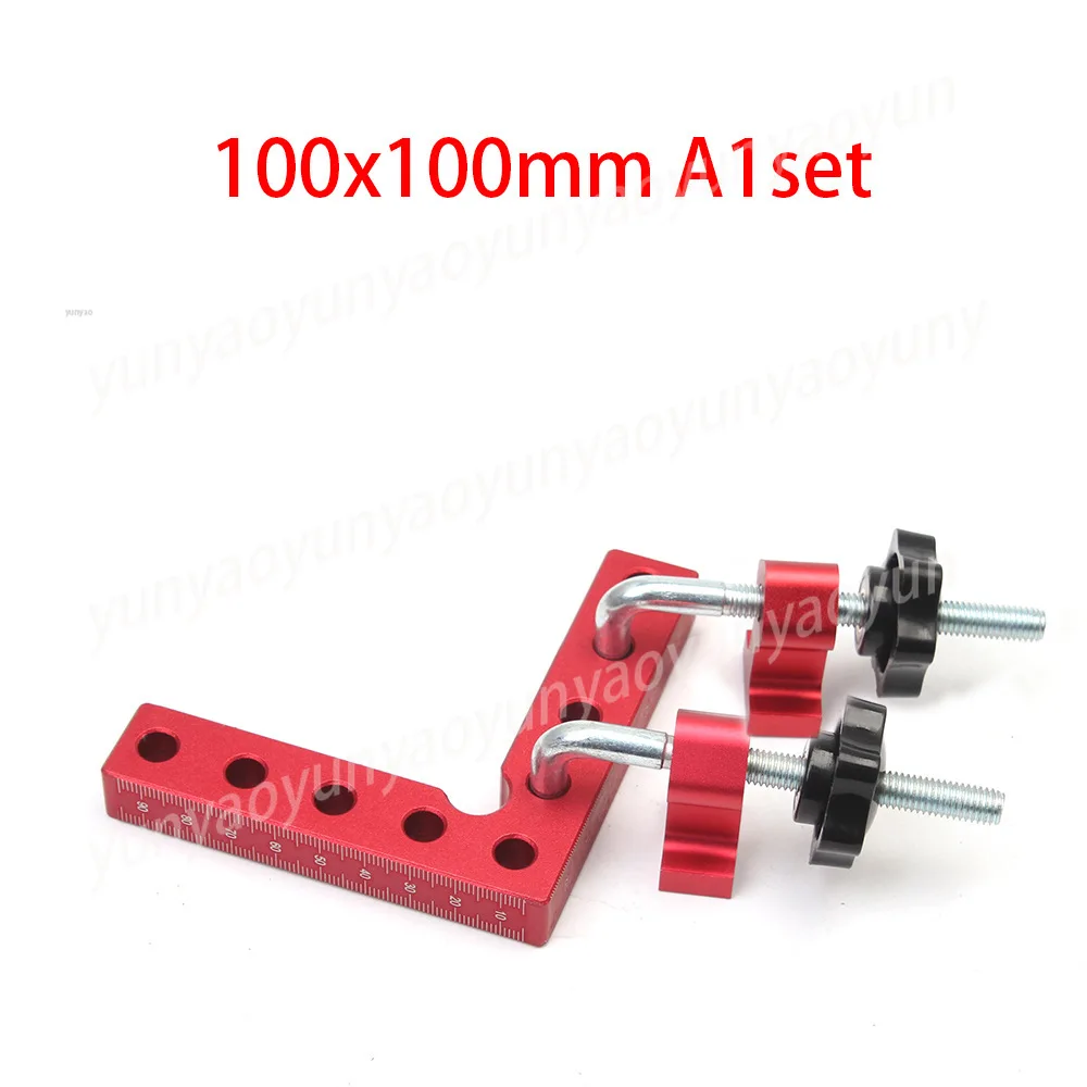 

90 Degree Right Angle Positioning Ruler Aluminum Alloy Woodworking Right‑Angle Fixture Puzzle Fixing Clip