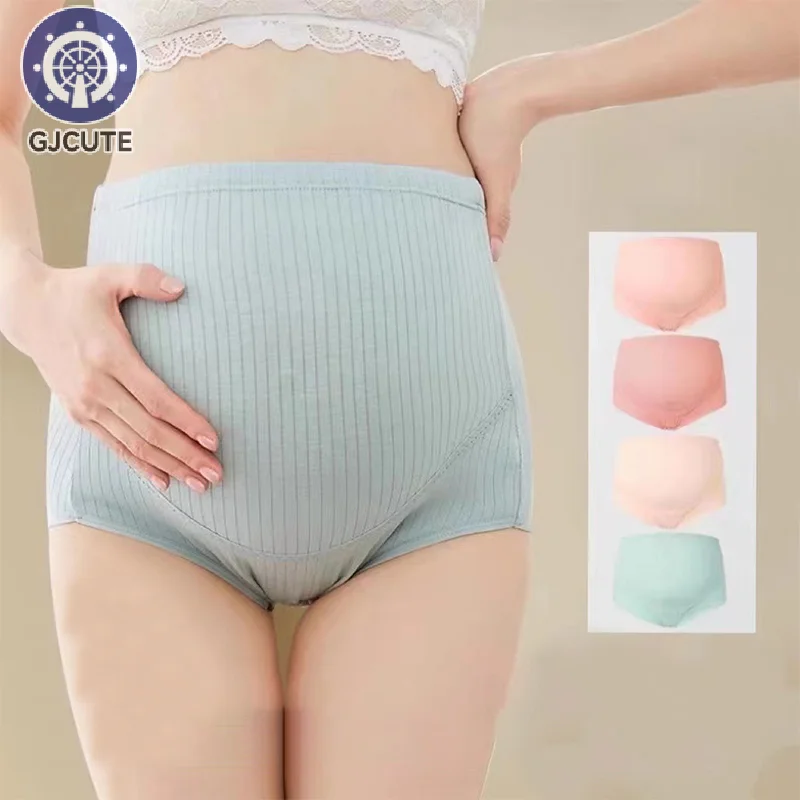 Cotton Maternity Clothings High Waist Pregnant Intimates Belly Support Briefs For Pregnant Women Comfortable Solid Color Panties