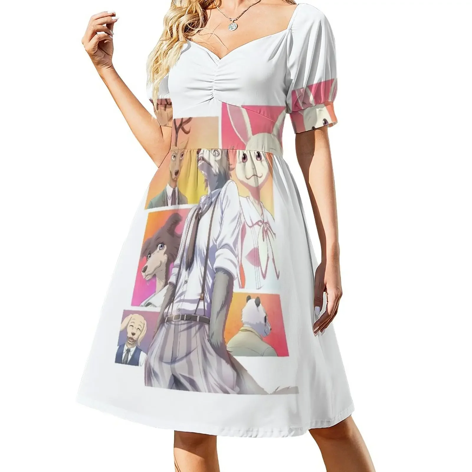 

Beastars family Short-Sleeved Dress dresses for official occasions elegant dress