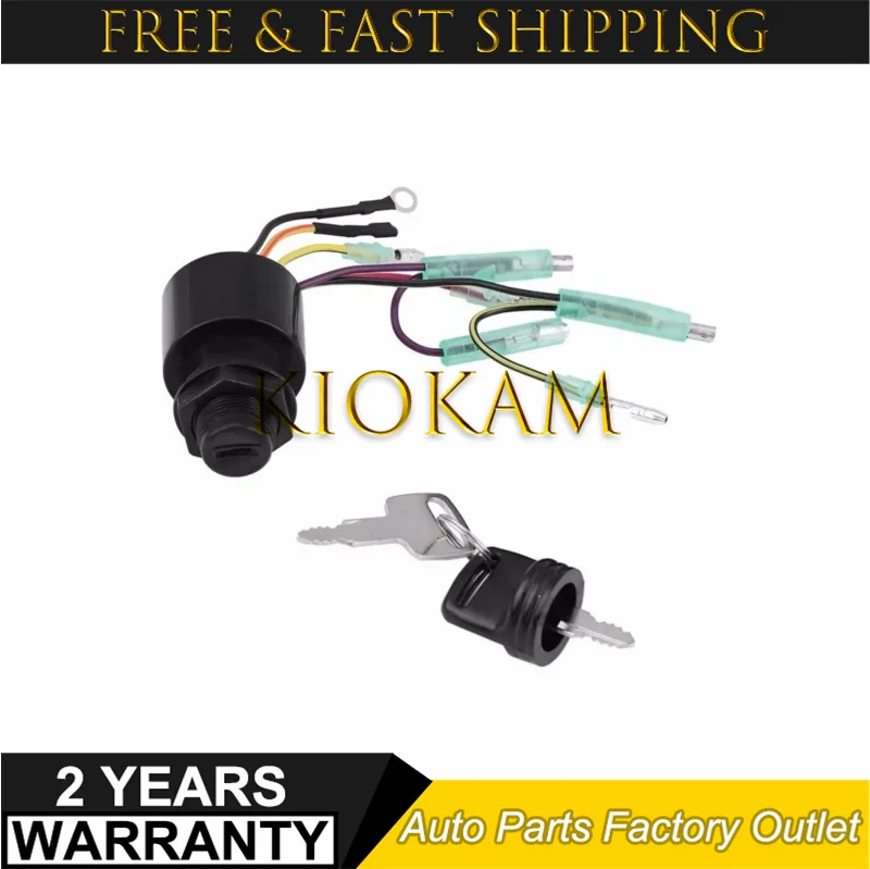 

Фитинги переключателя ключа зажигания морского двигателя для подвесных лодочных двигателей, пластик + металл, замена, 3-позиционный 87-17009A5